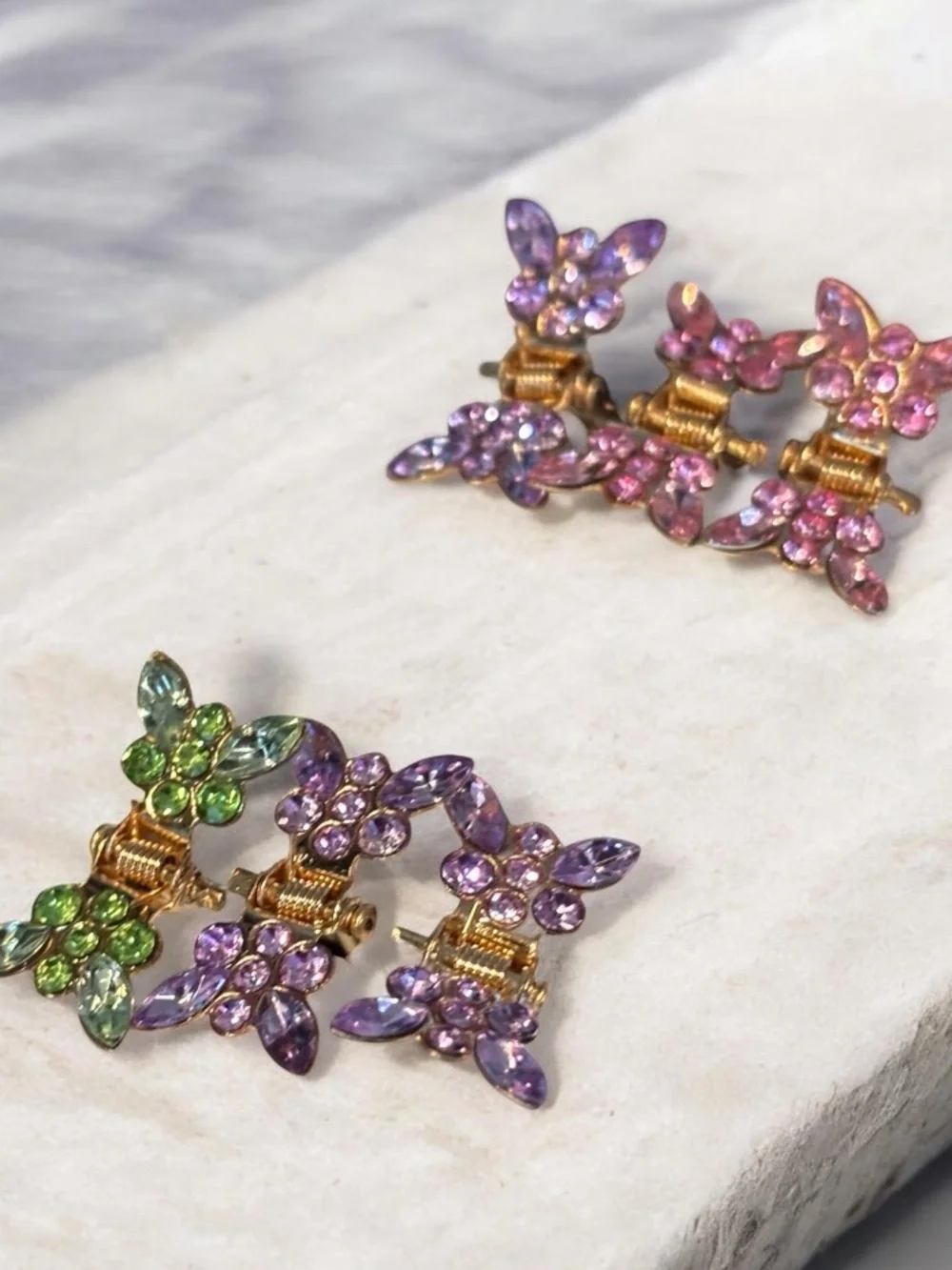 Butterfly Hair Jewels Mini claw clips set of Six NWOT